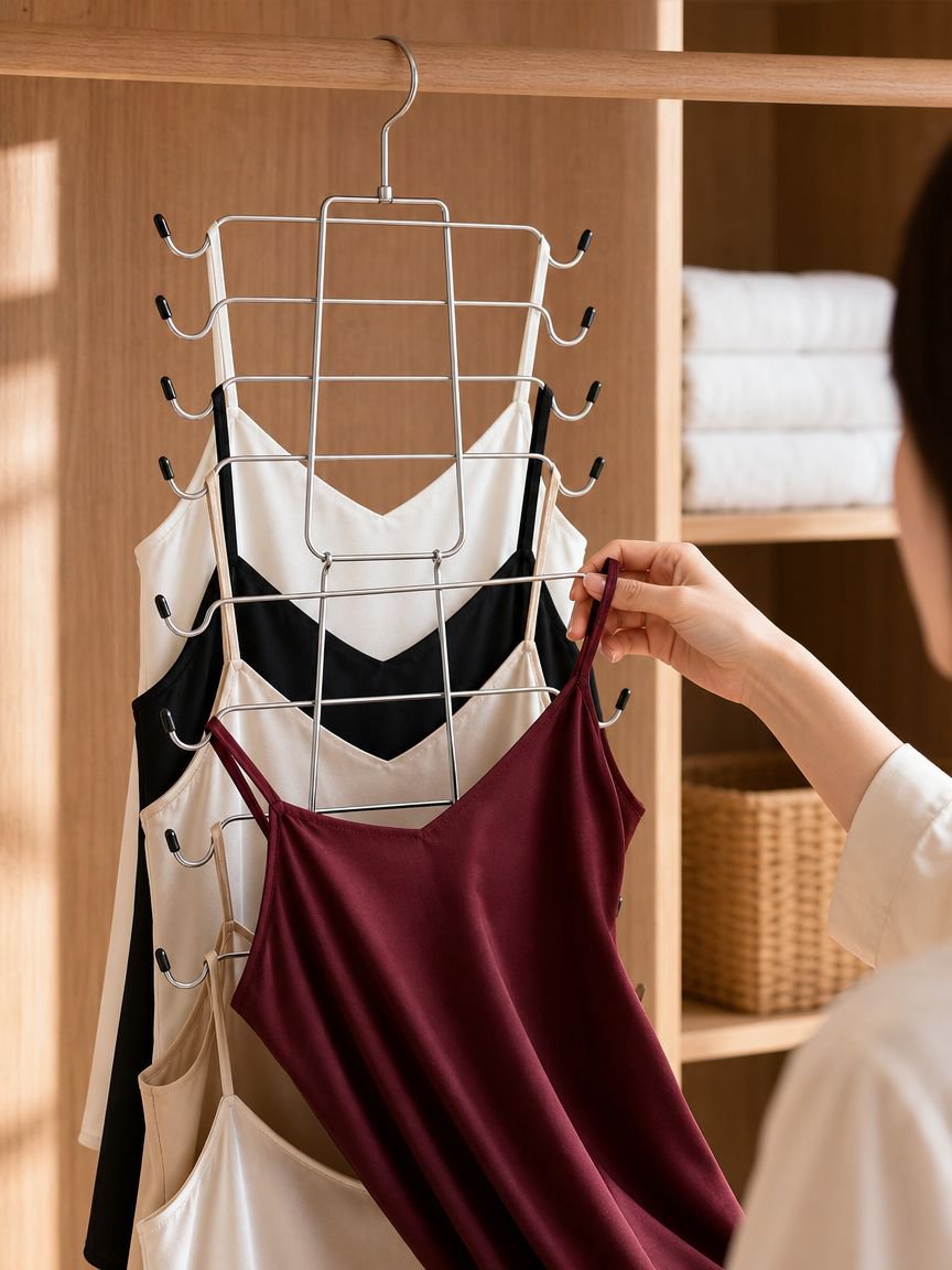 Home wardrobe organizer for efficient clothing storage