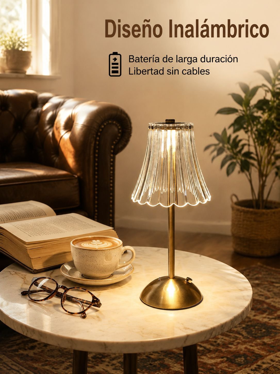 Lámpara de escritorio LED tricolor retro