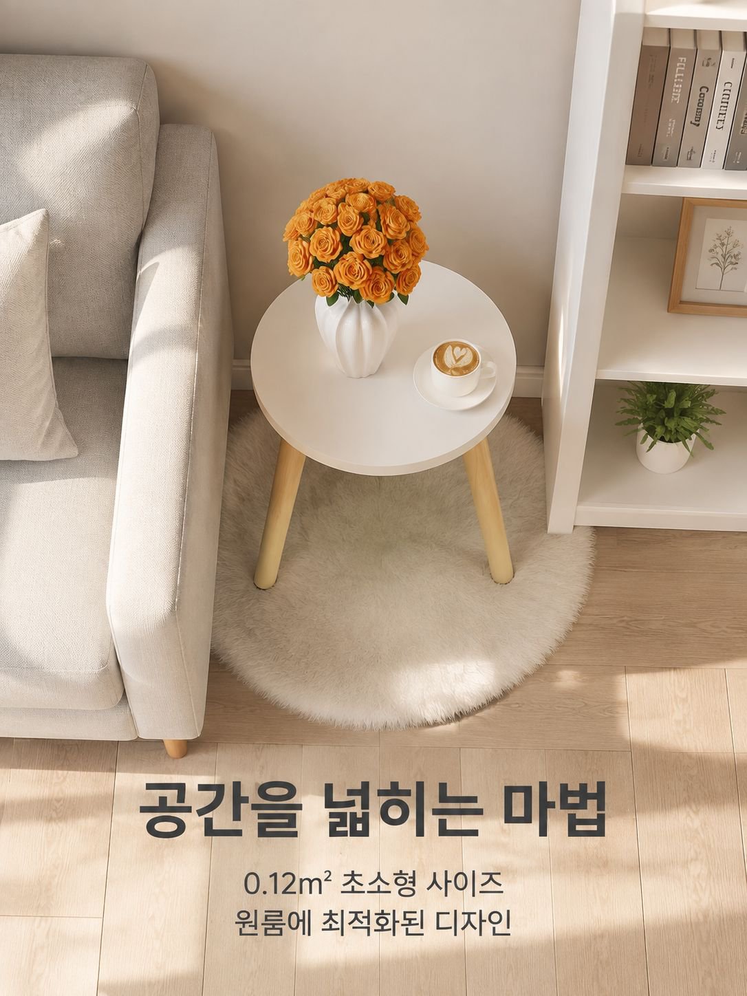창의적인 원형 소형 테이블