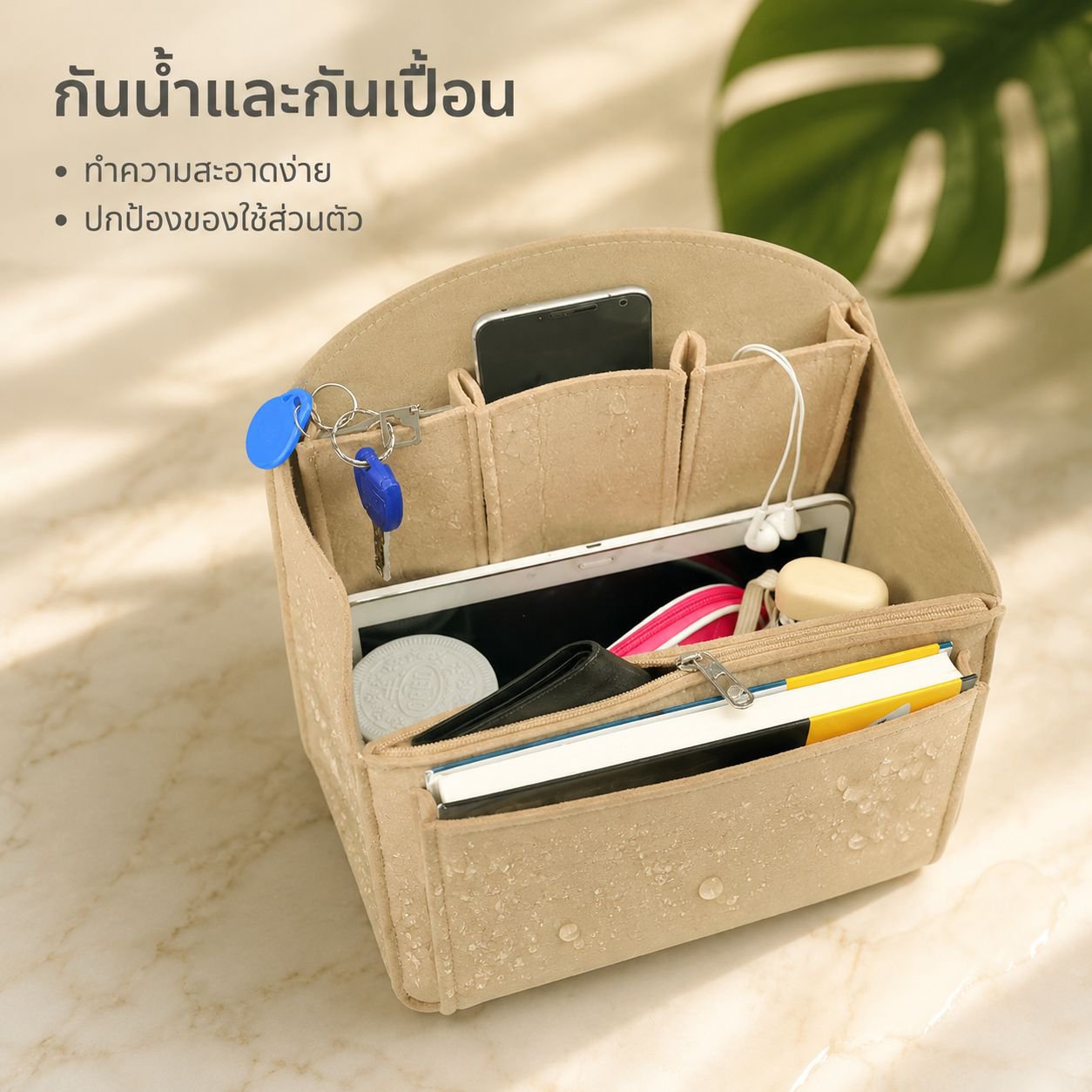กระเป๋าจัดระเบียบเครื่องสำอางอเนกประสงค์สำหรับผู้หญิง
