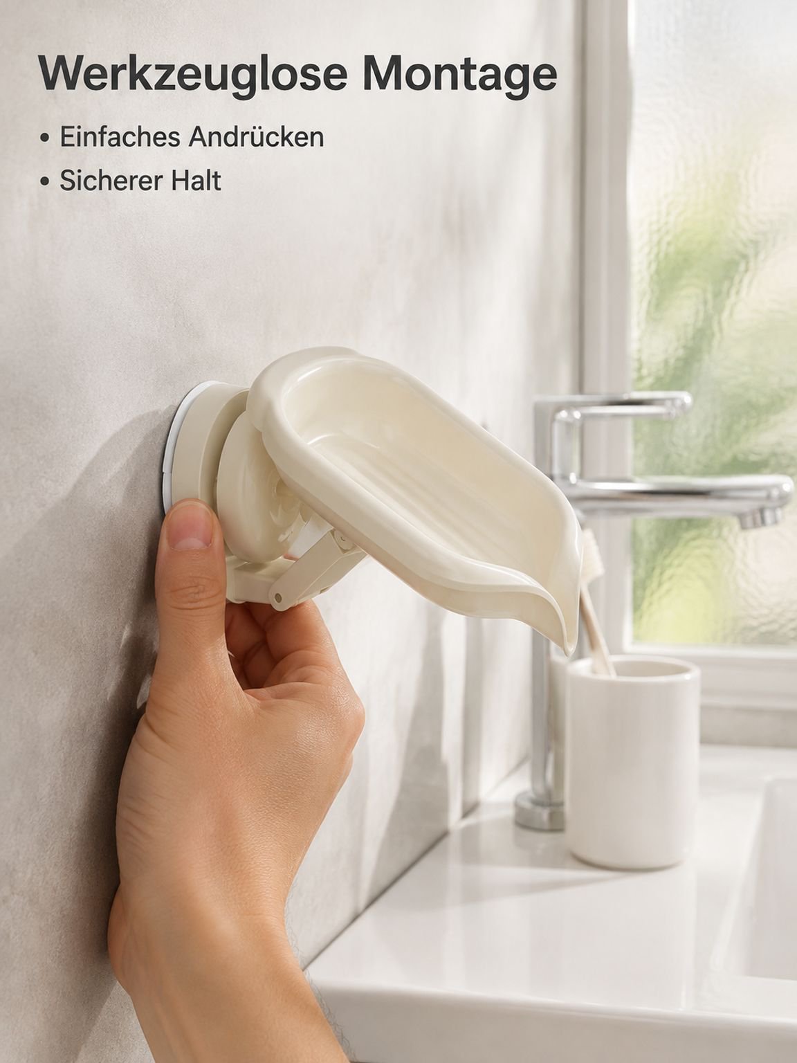 Universelle Seifenschale mit Saugnapf