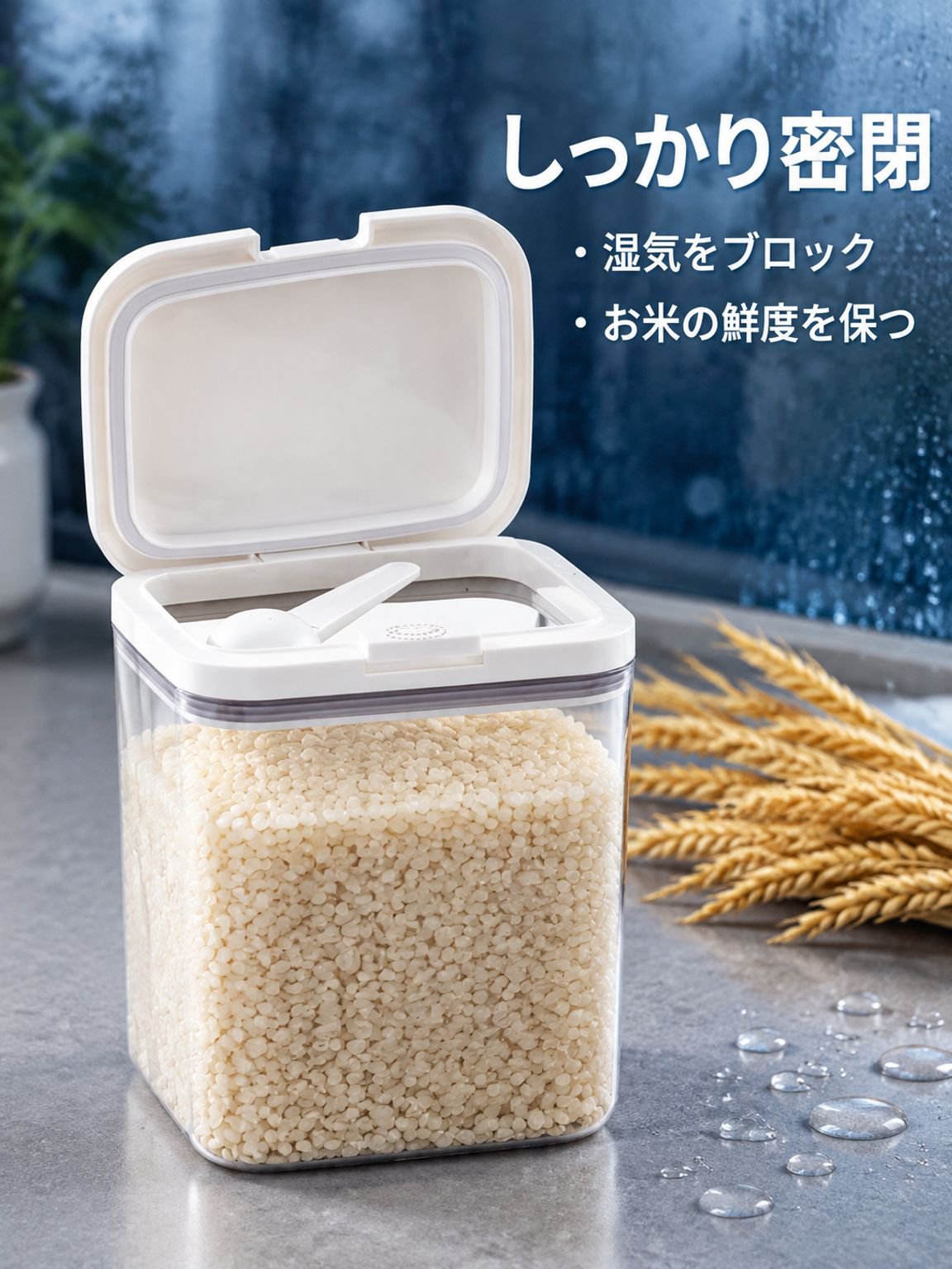 防湿米ストレージジャー