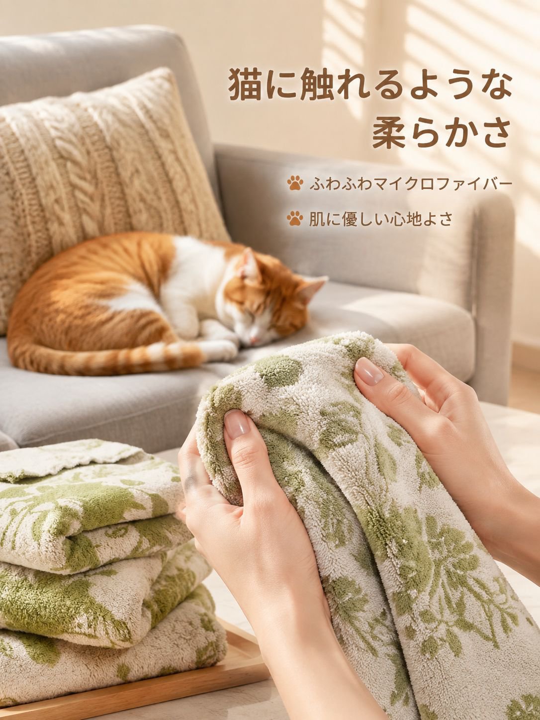 コーラルフリース生地