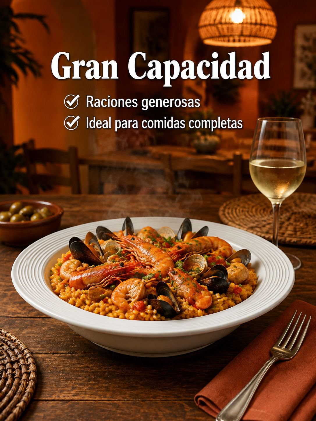 Bol de cerámica hondo de gran capacidad