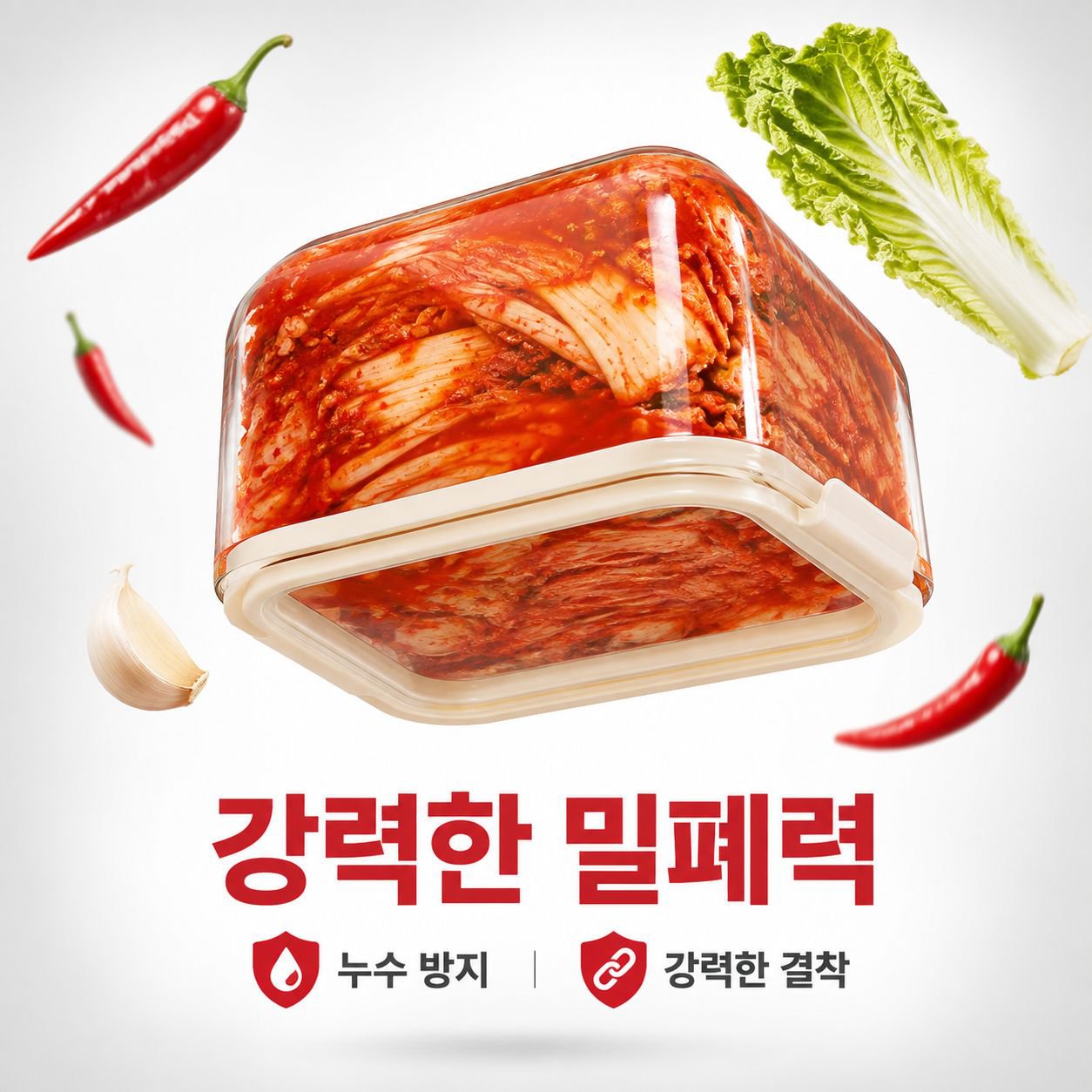 피클 및 김치 전용 유리 용기