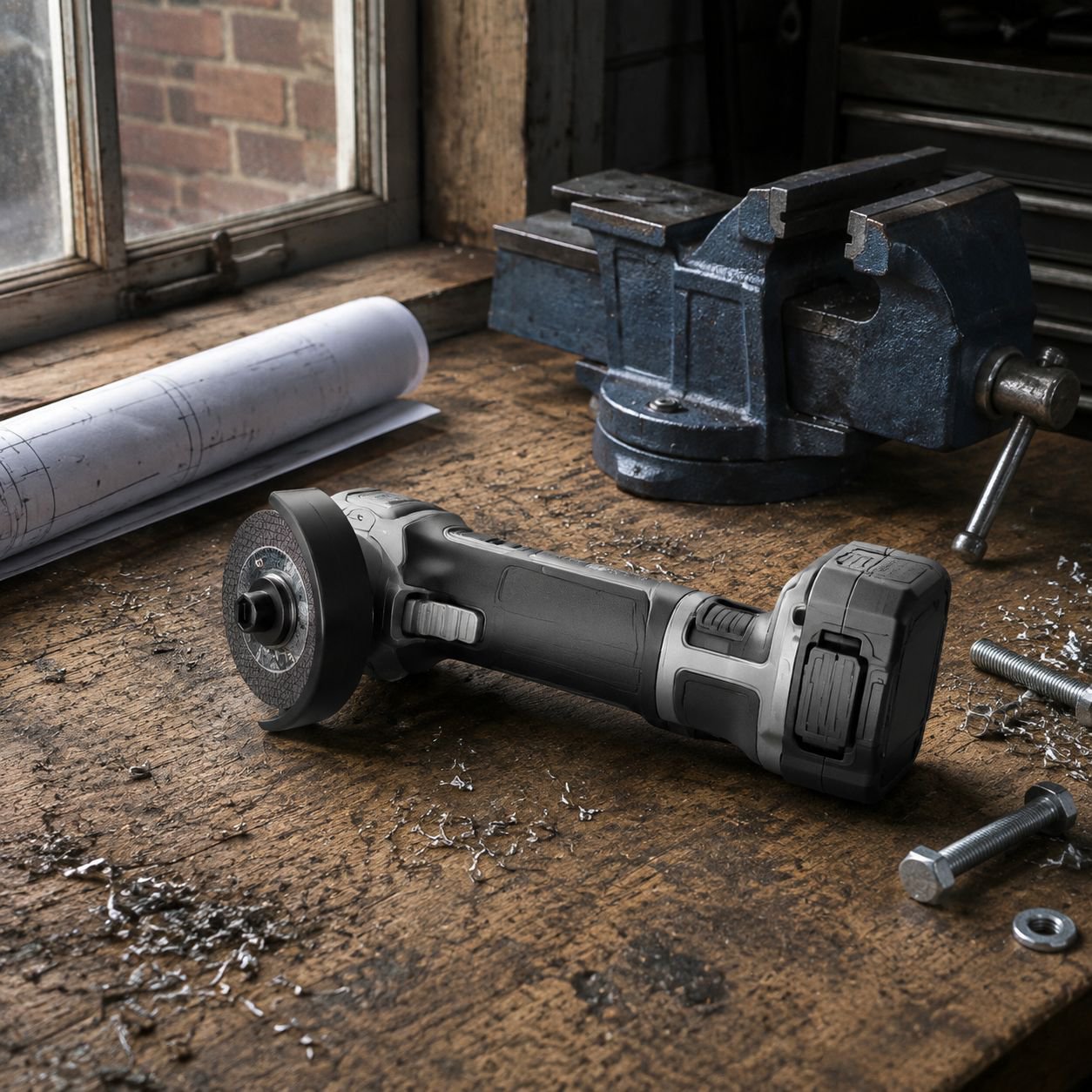 High-Efficiency Cordless Lithium Angle Grinder, Hardware Tool