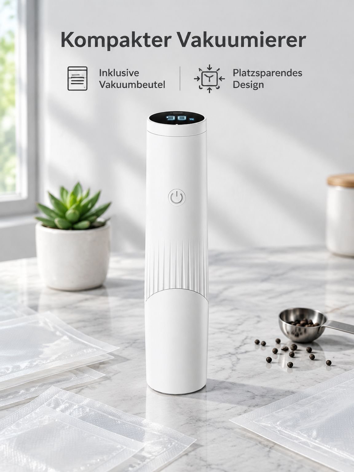 Hand-Vakuumiergerät für Lebensmittel