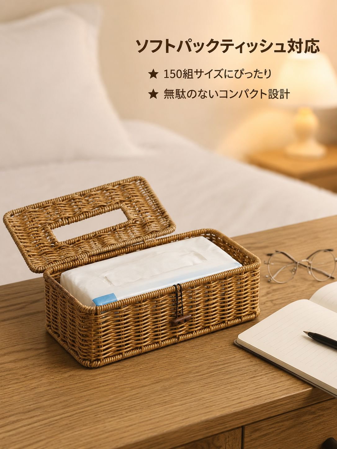 多機能リモコン収納ティッシュケース