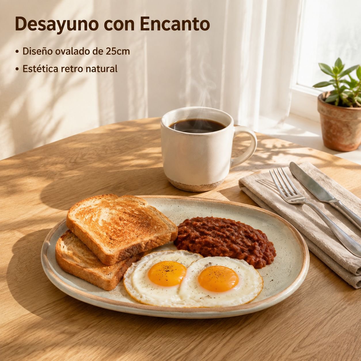 Plato Ovalado de Cerámica Retro Estilo Japonés