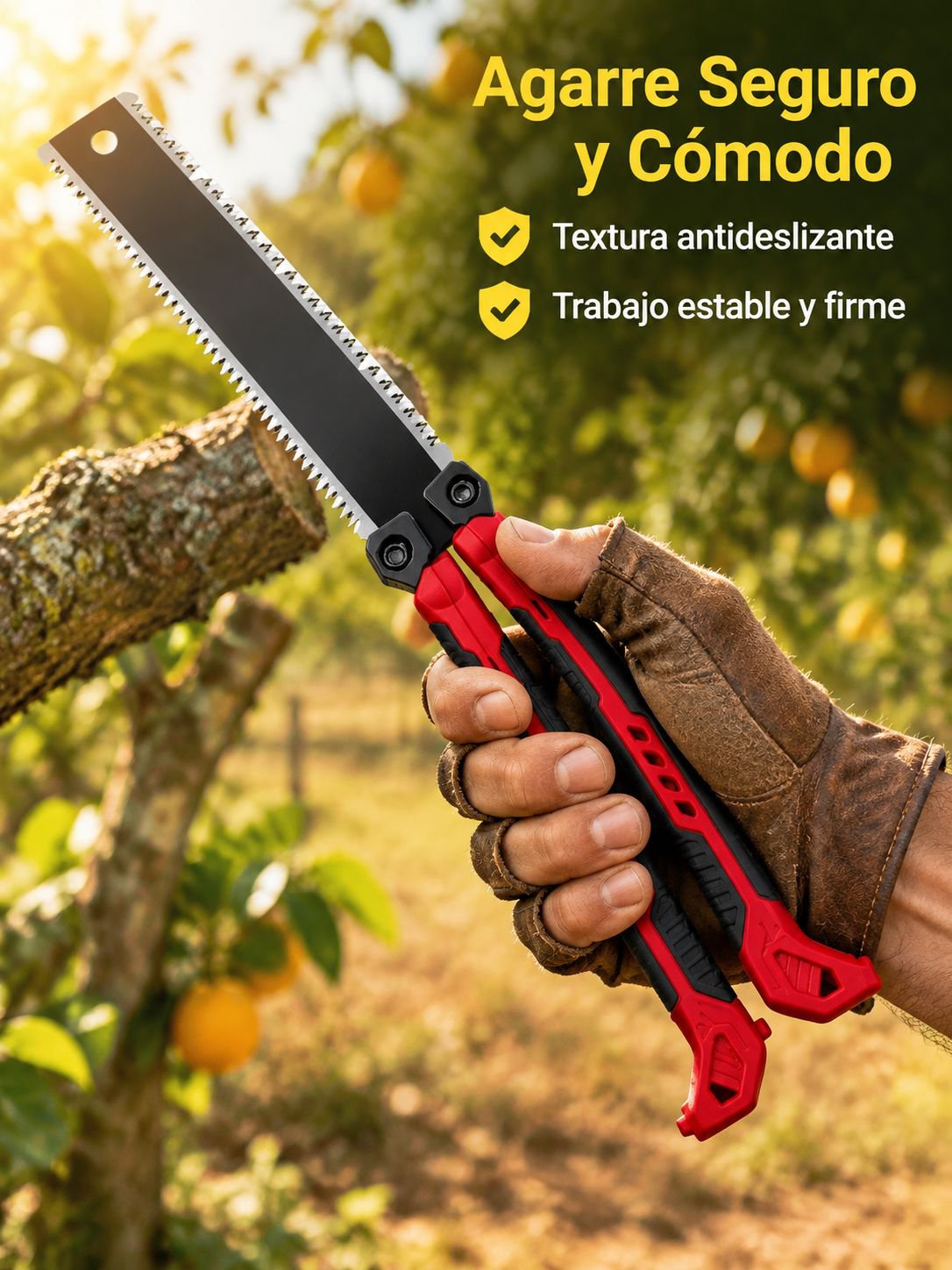Sierra plegable para podar árboles frutales