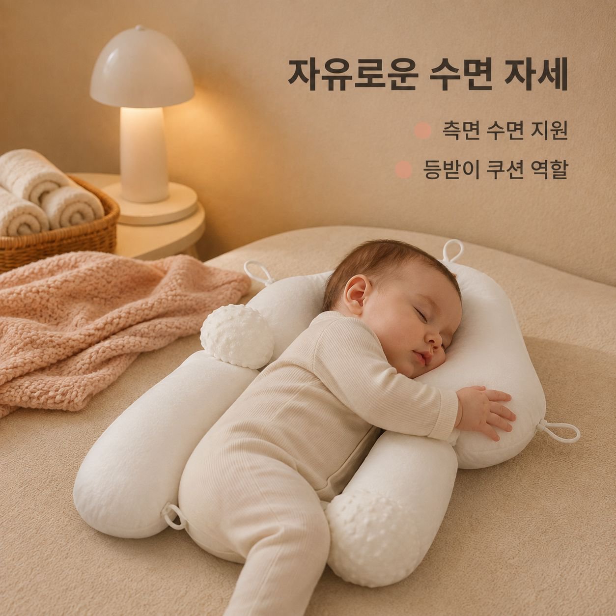아기 수면 교정 베개 신생아 머리 모양 방지 편안한 베개