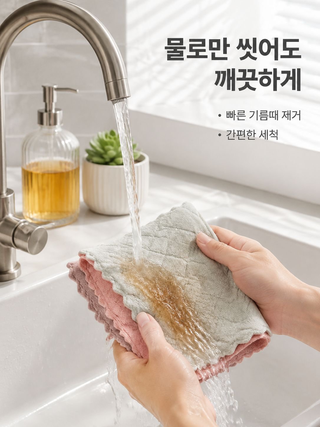 코랄 극세사 청소 타월