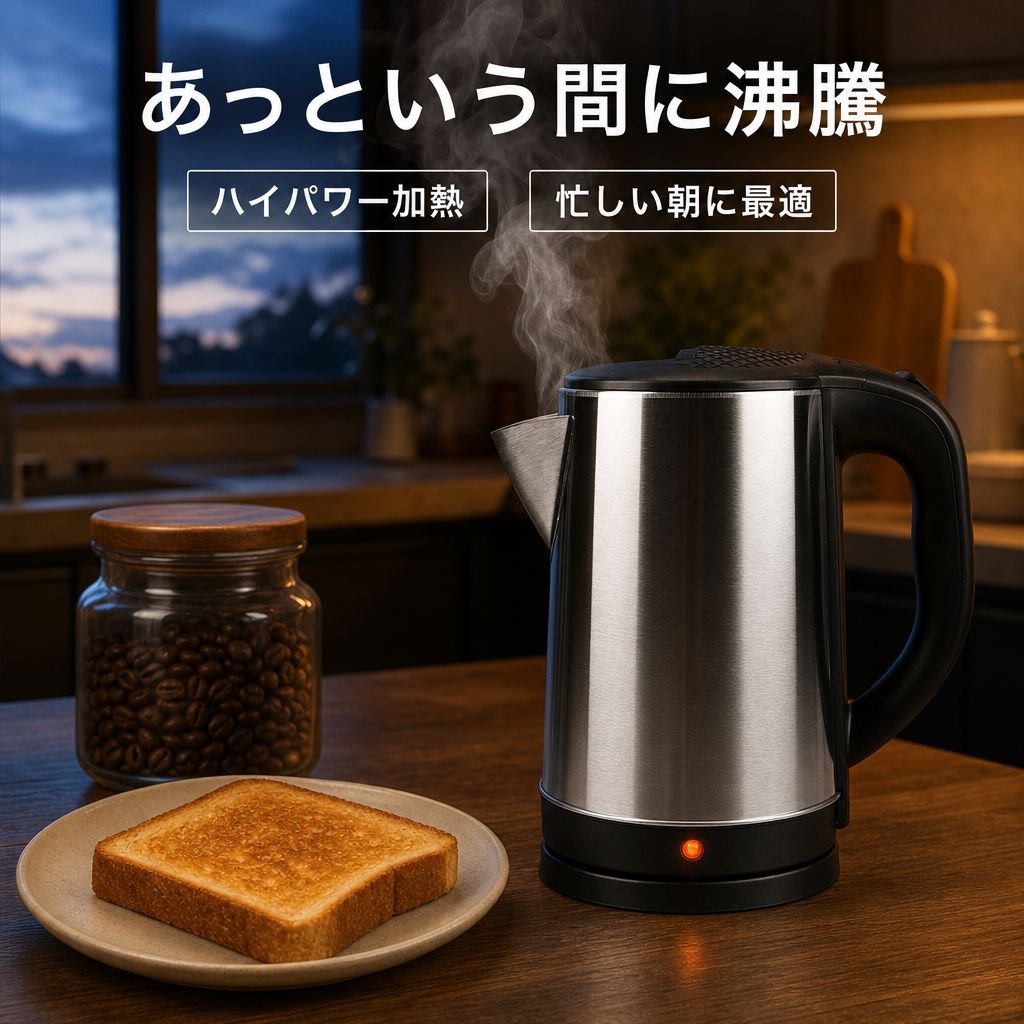 ステンレス内釜電気ケトル