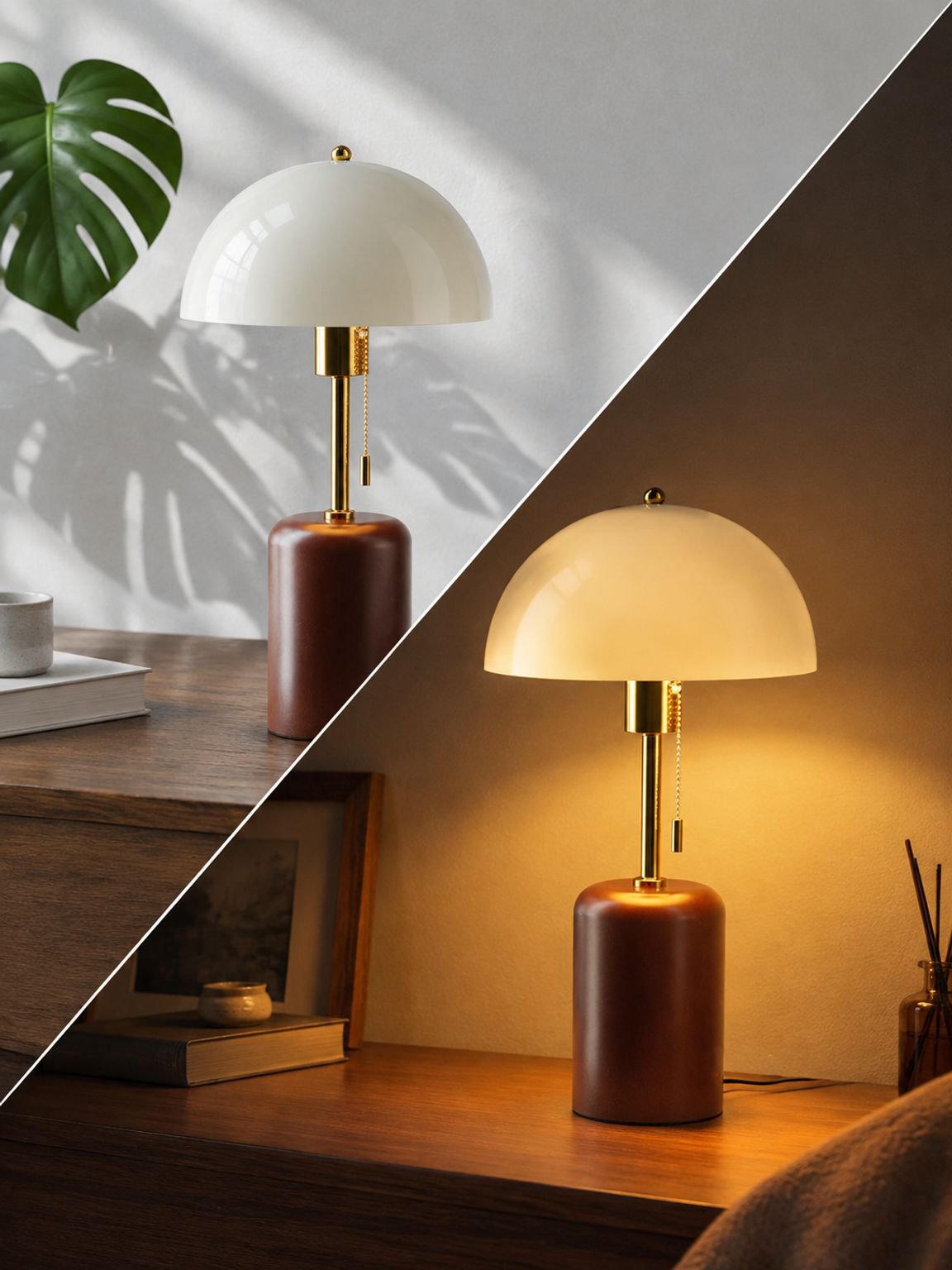 Retro-style lamp for living room side table