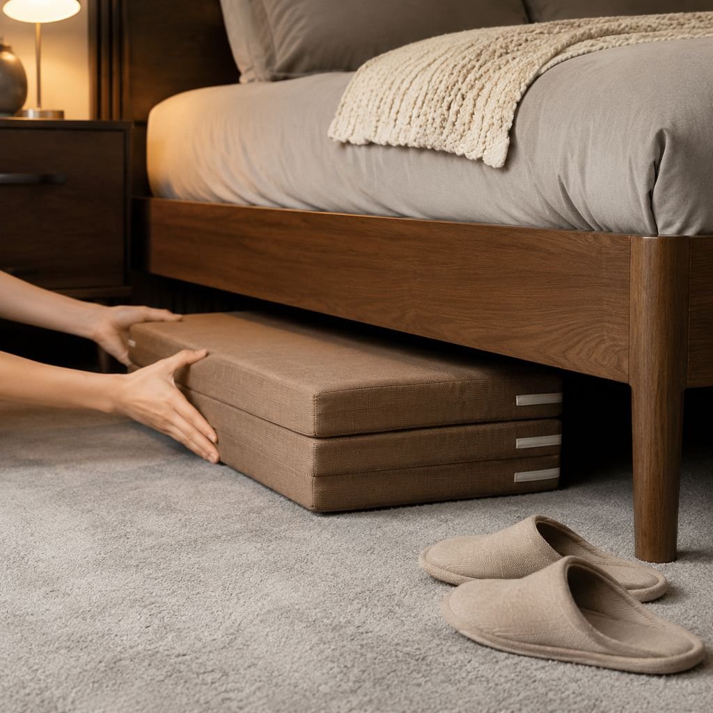 Easy-to-carry folded nap mattress for travel