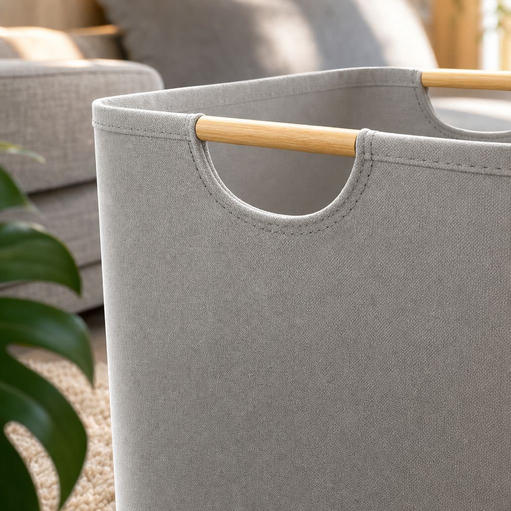 Collapsible storage basket with sturdy handles