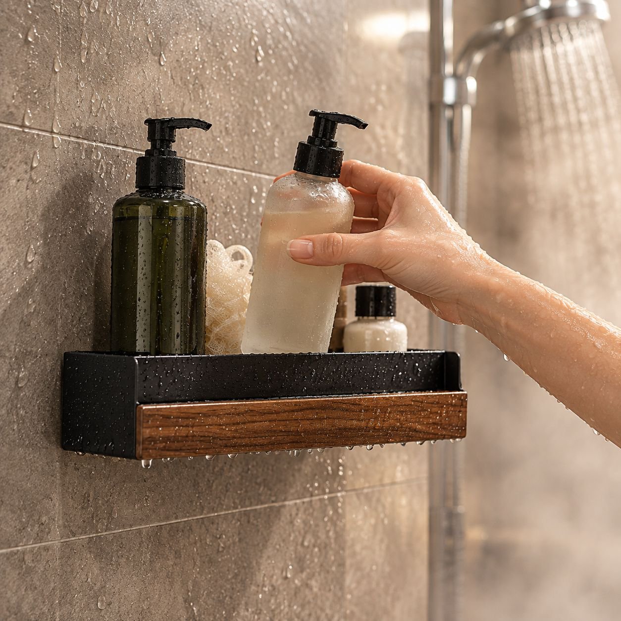 Organizador de baño multifuncional para champú y jabón
