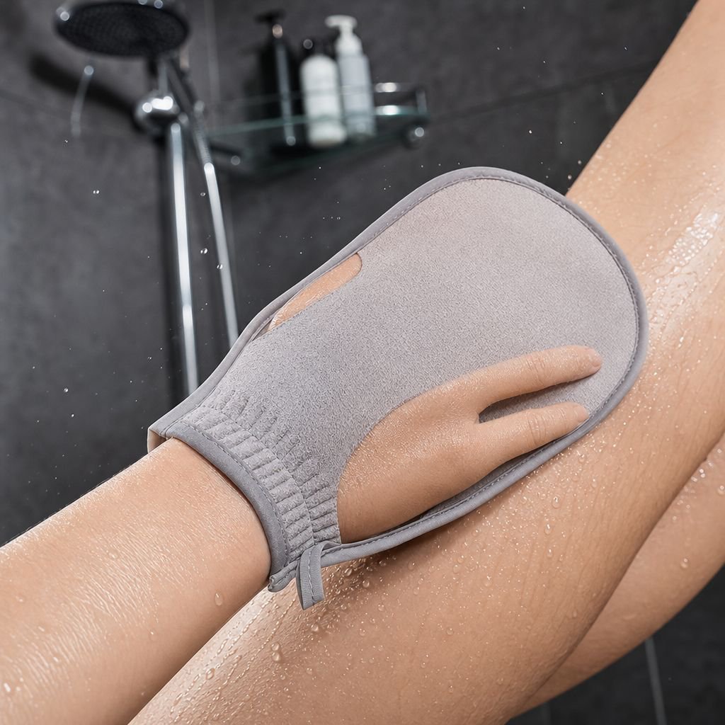 Guante exfoliante ideal para frotar la espalda