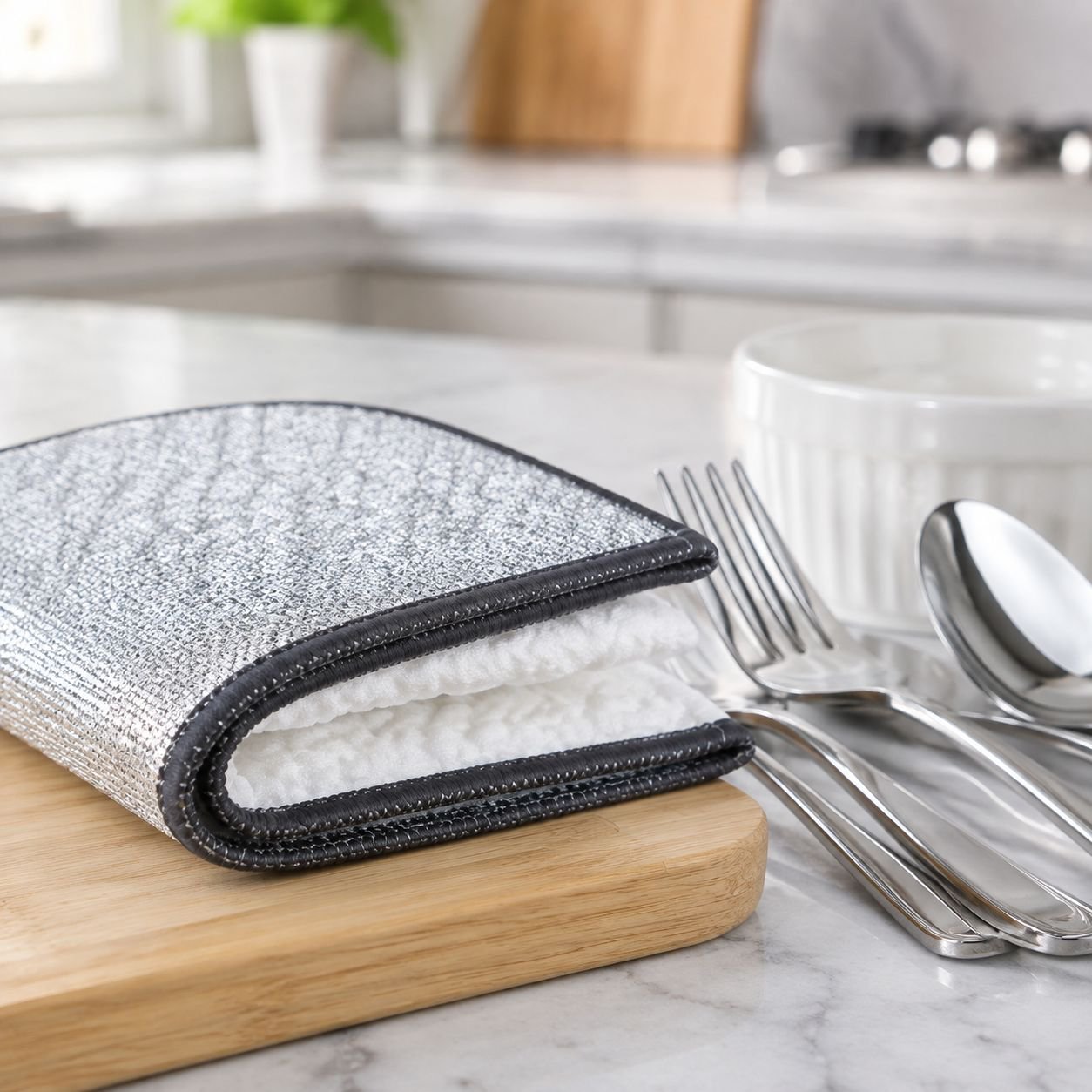 Close-up of double-layer absorbent fabric