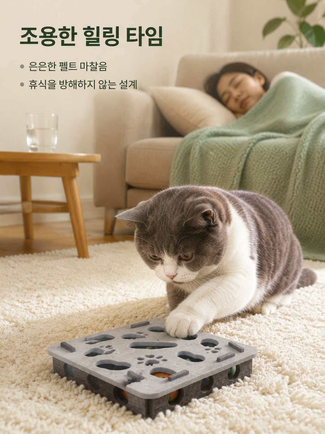 고양이 혼자 노는 뽑기 장난감
