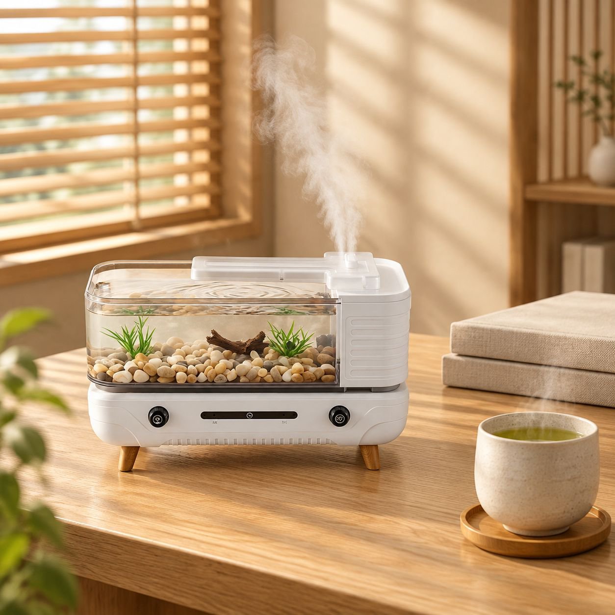 クリエイティブウォーターデザイン加湿器の使用イメージ