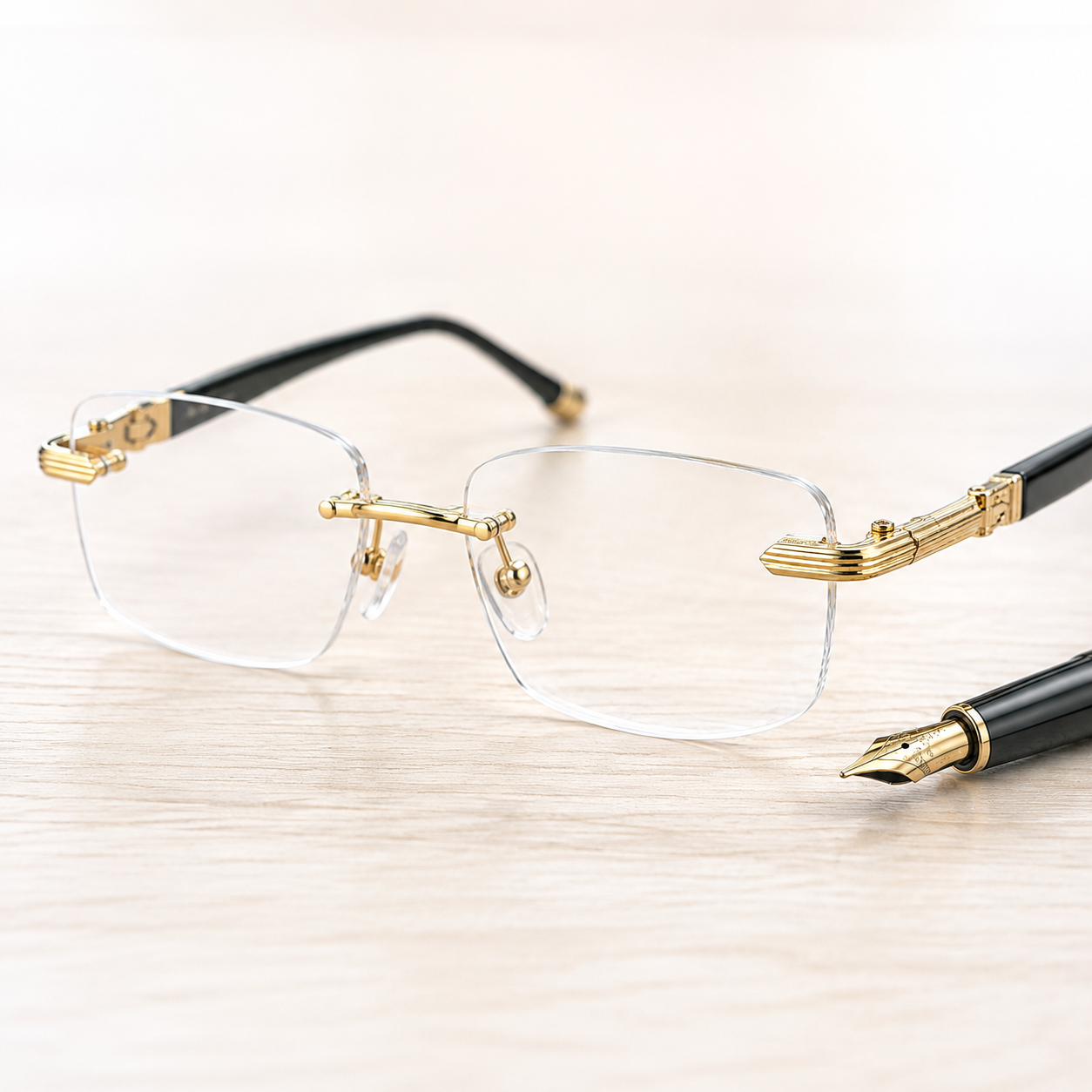 Ultraleichte, rahmenlose Lesebrille