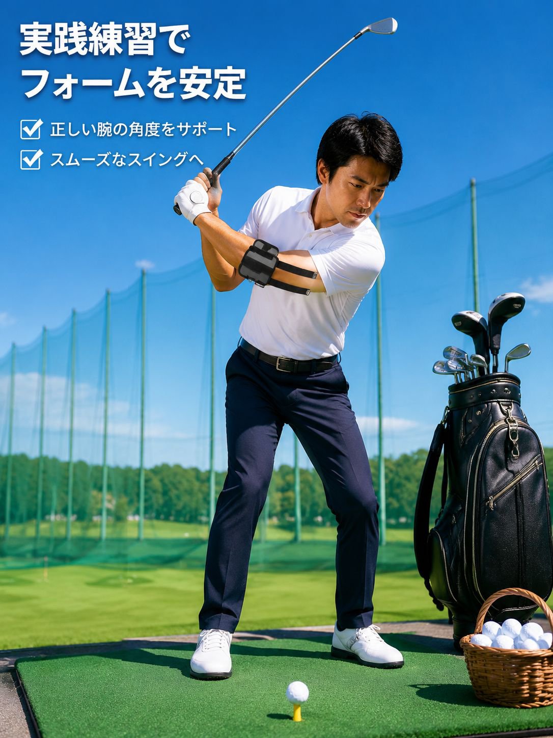 ゴルフスイング姿勢トレーニングベルト