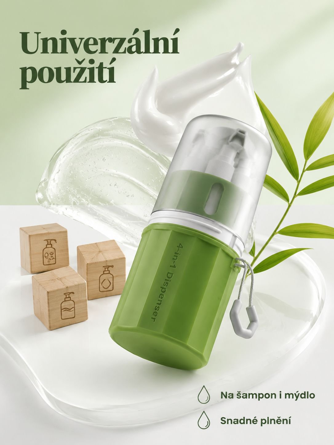 Nástěnný cestovní silikonový přísavkový 4v1 sprchový gel a produkty osobní péče