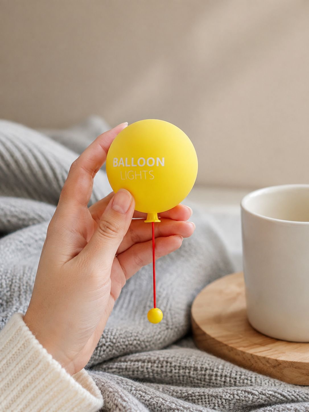 JMY Silicone Balloon Night Light, Breastfeeding Lamp, Bedside Lamp, Wall-mountable or Handheld, Thre