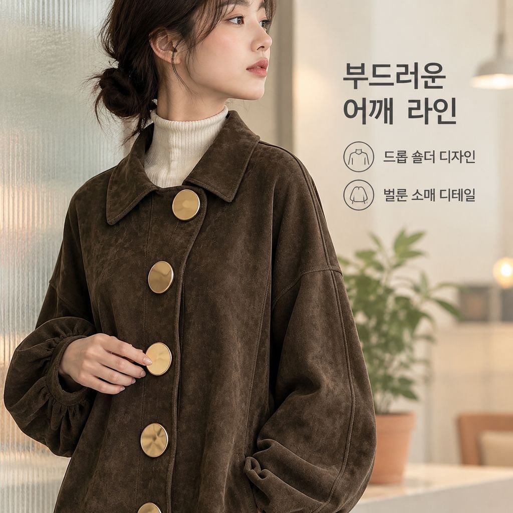 여성용 신상 가을/겨울 인조 스웨이드 재킷