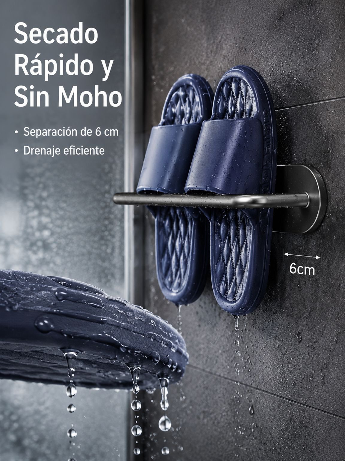 Organizador de zapatos doméstico con drenaje