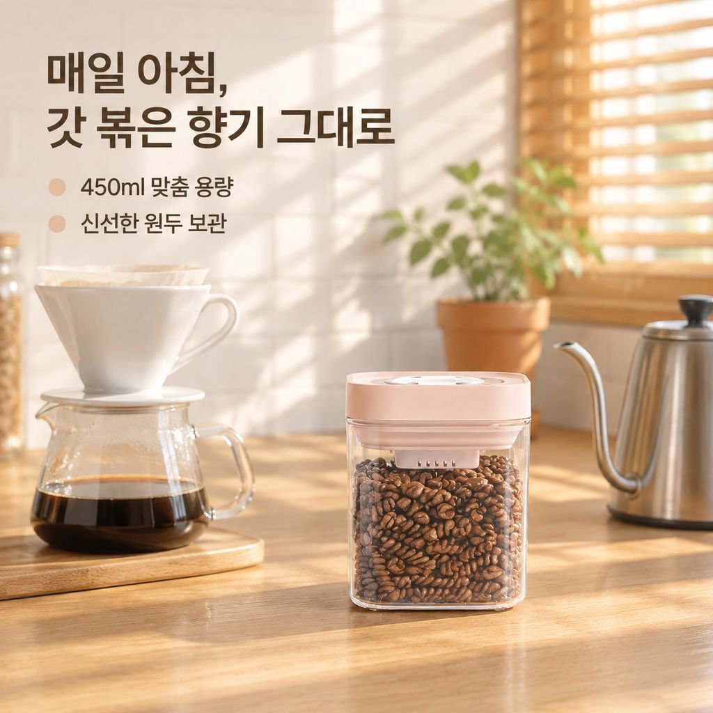 밀폐형 커피 원두 저장통