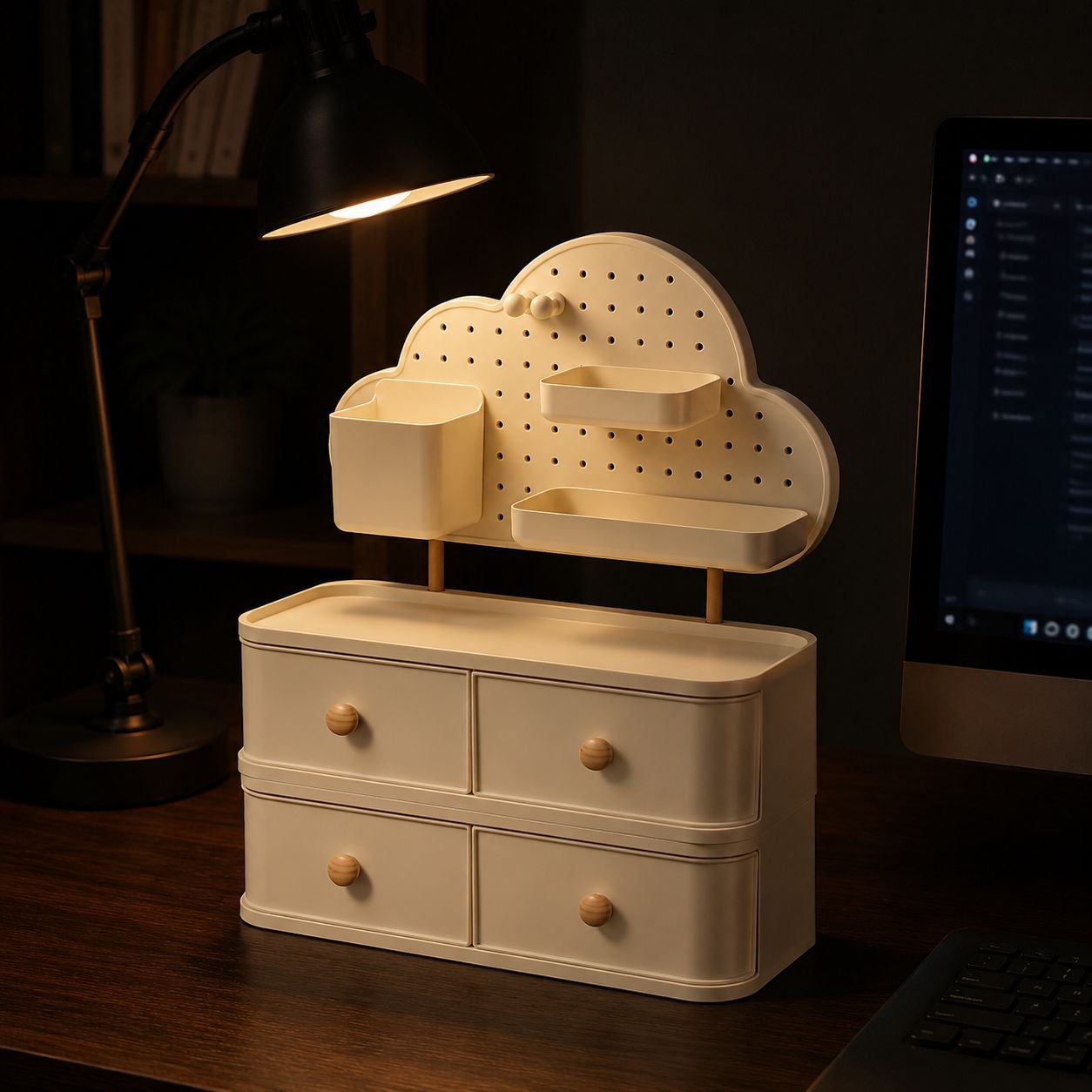 Versatile drawer box for office and home desk