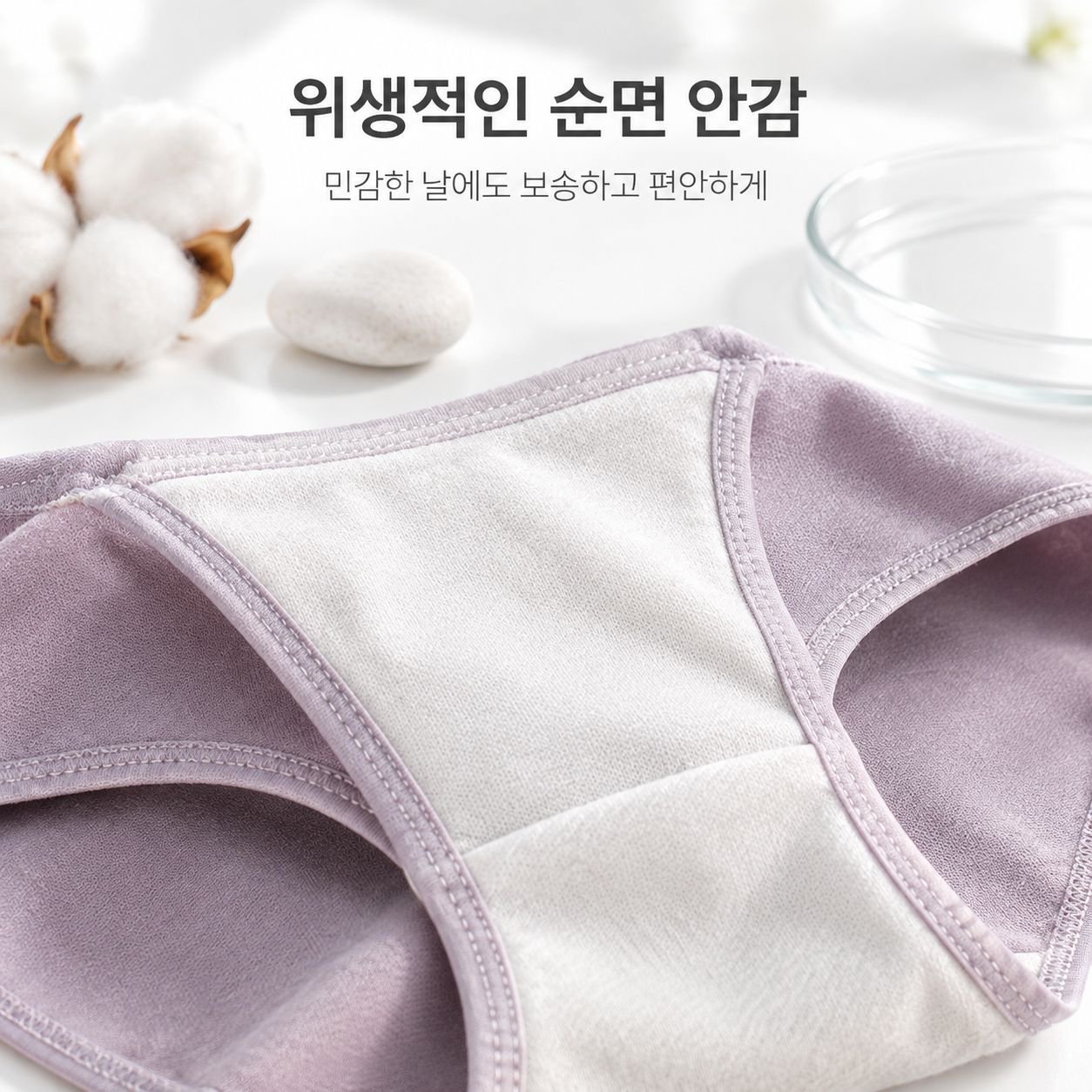 순면 여성 속옷 항균 처리, 중간 허리, 미니멀리즘, 편안함, 透기성 삼각 팬티