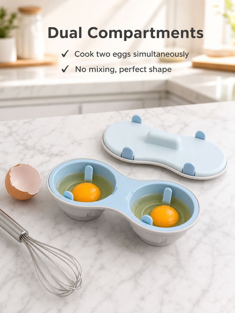 Multifunctional Steamed Egg Box placed in microwave