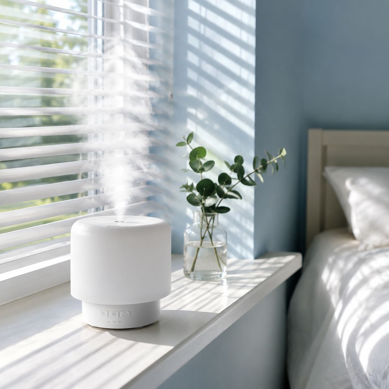 Quiet mini humidifier for office and home use