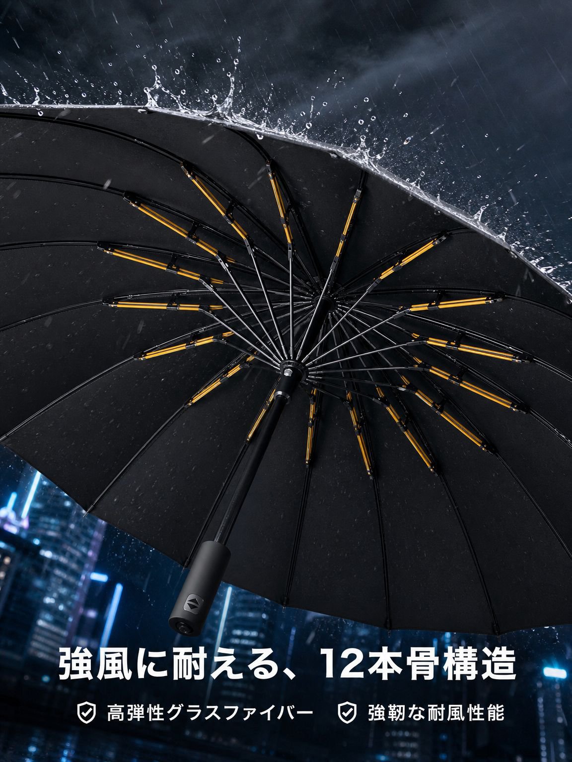 工場直販 大型ダブル日傘 強化24本骨 防風・防紫外線 晴雨兼用自動傘