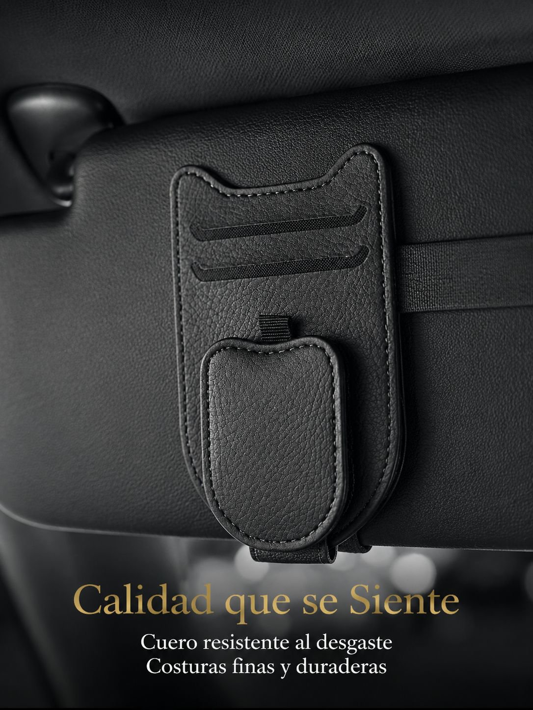 Tarjetero para gafas de visera parasol de coche