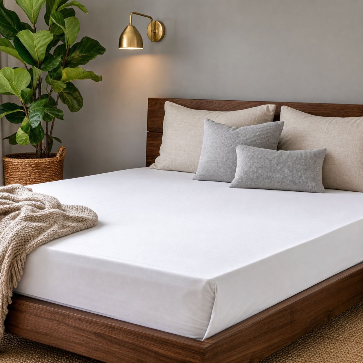 Luxury hotel bedding collection flat sheet in white