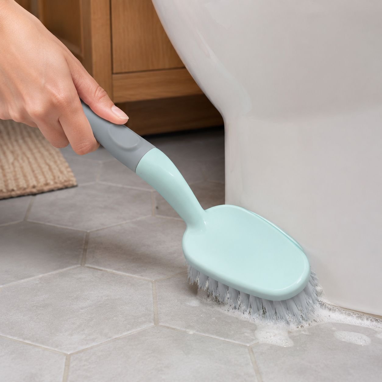 Toilet Tile Cleaning Brush Square Multi-functional Bathtub Brush Wall Stain Remover Brush