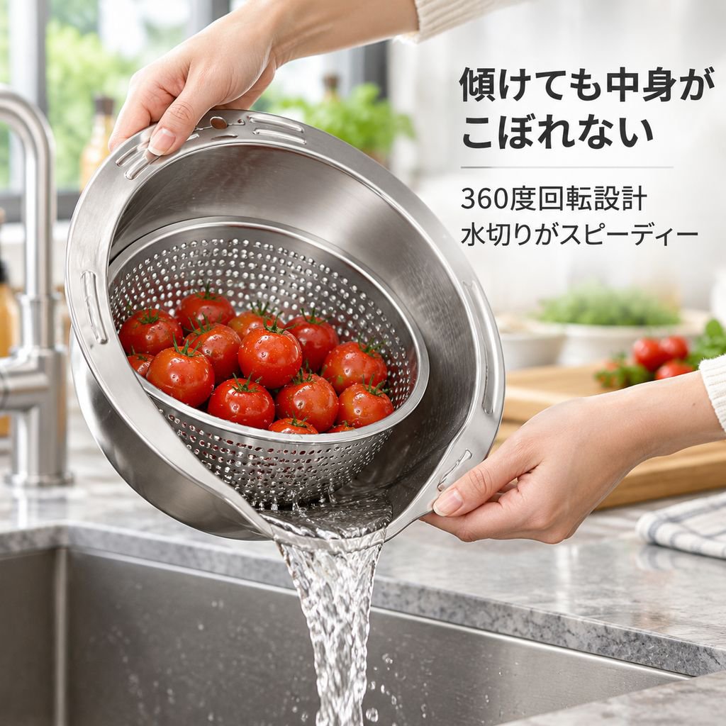 多機能家庭用水切りボウル