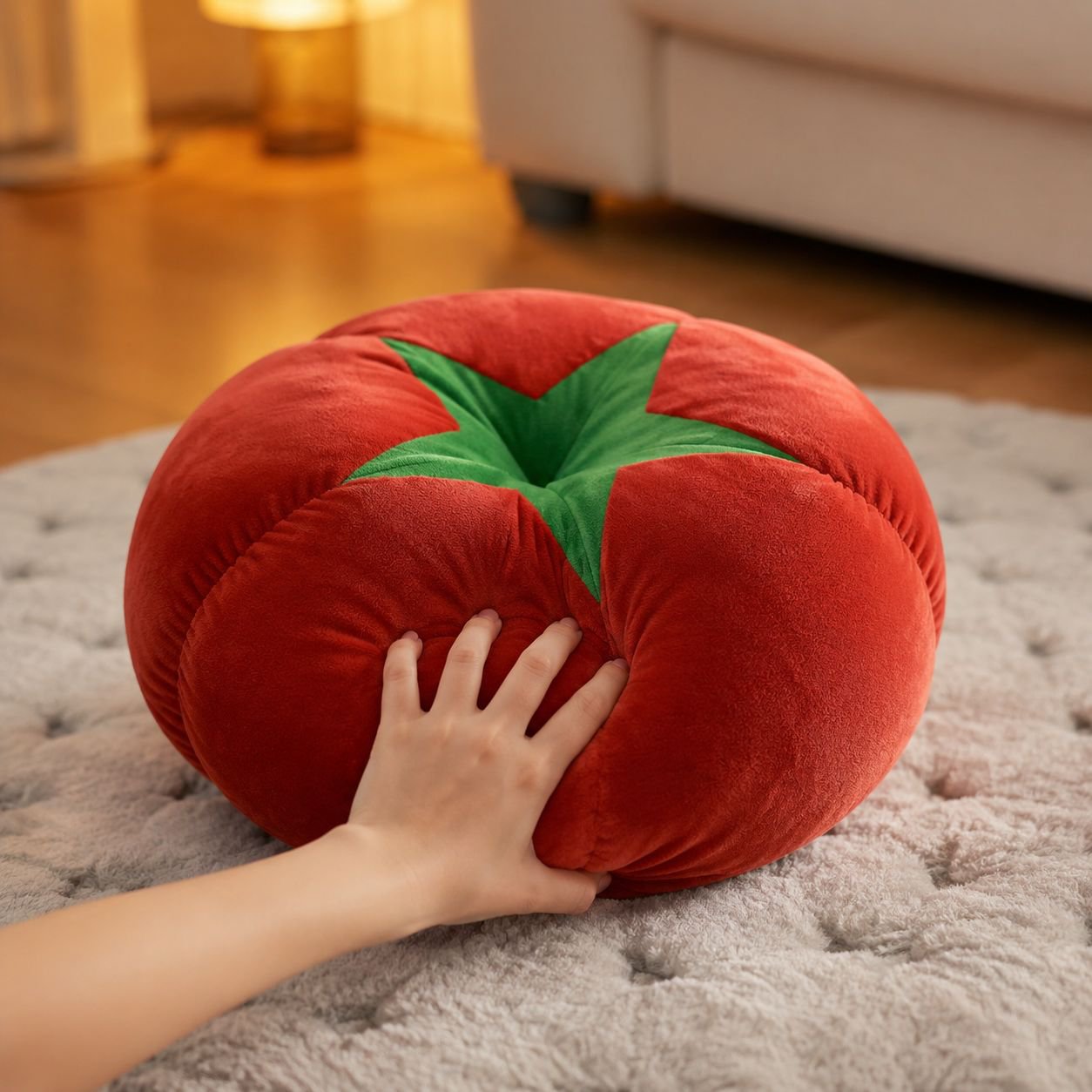 Cute Tomato Pillow for Bed and Sofa Dual-use Cushion