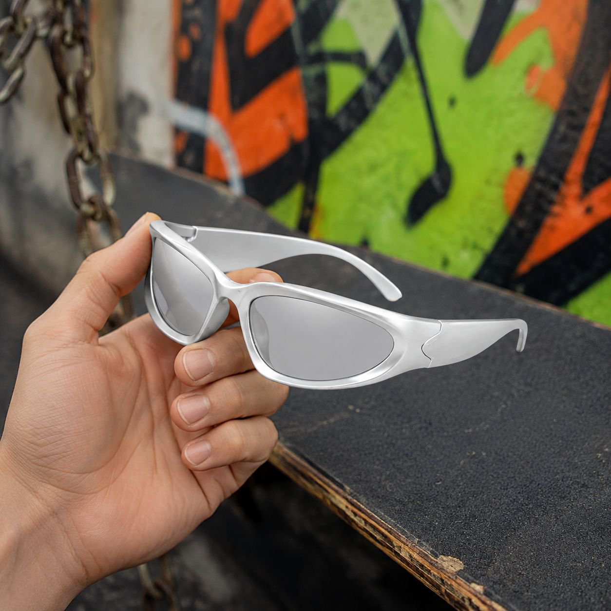 High-End Trendy Sunglasses, YK Style Casual Punk Design, Unisex