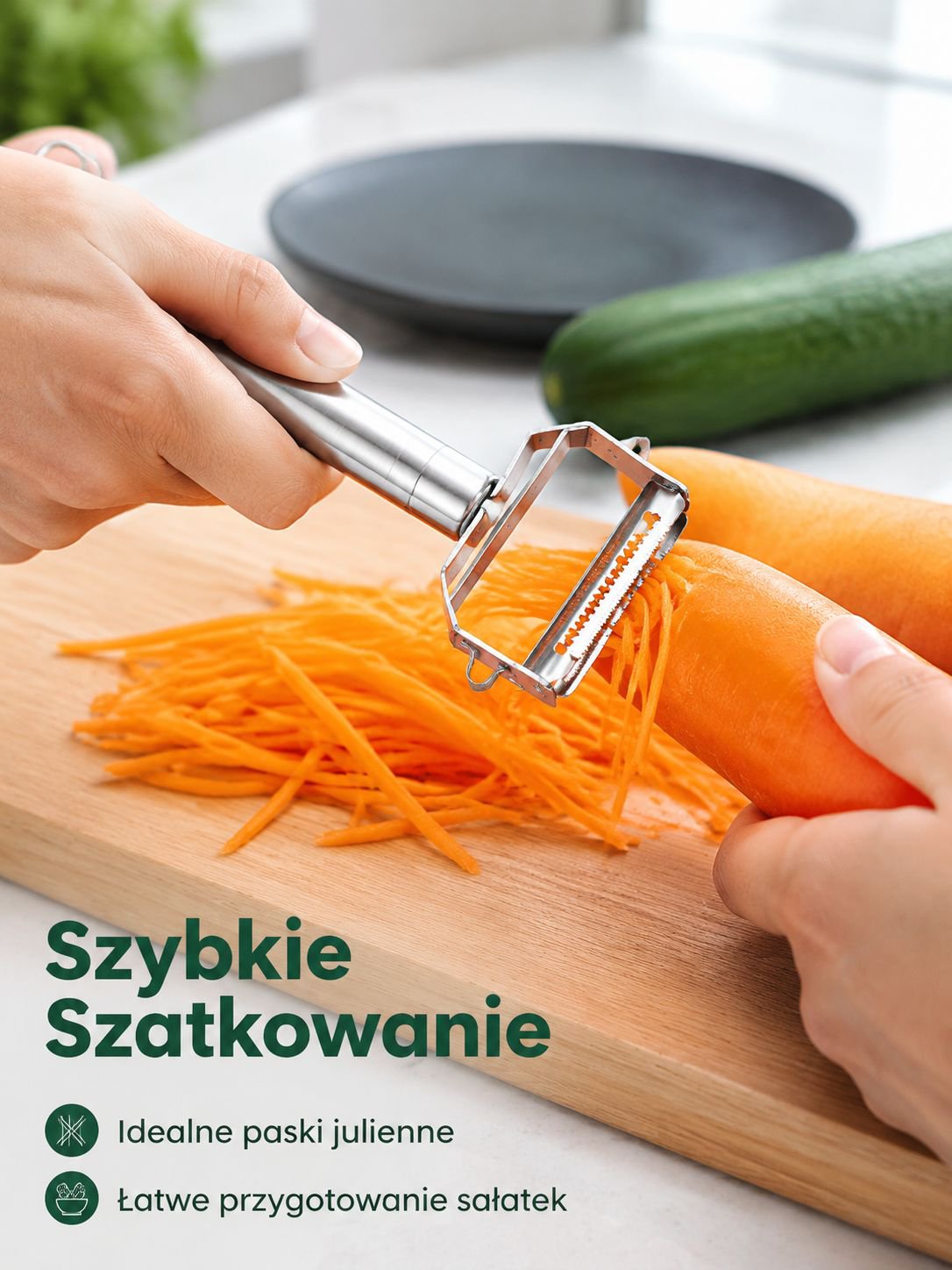 Wielofunkcyjna obieraczka ze stali nierdzewnej z podwójną głowicą