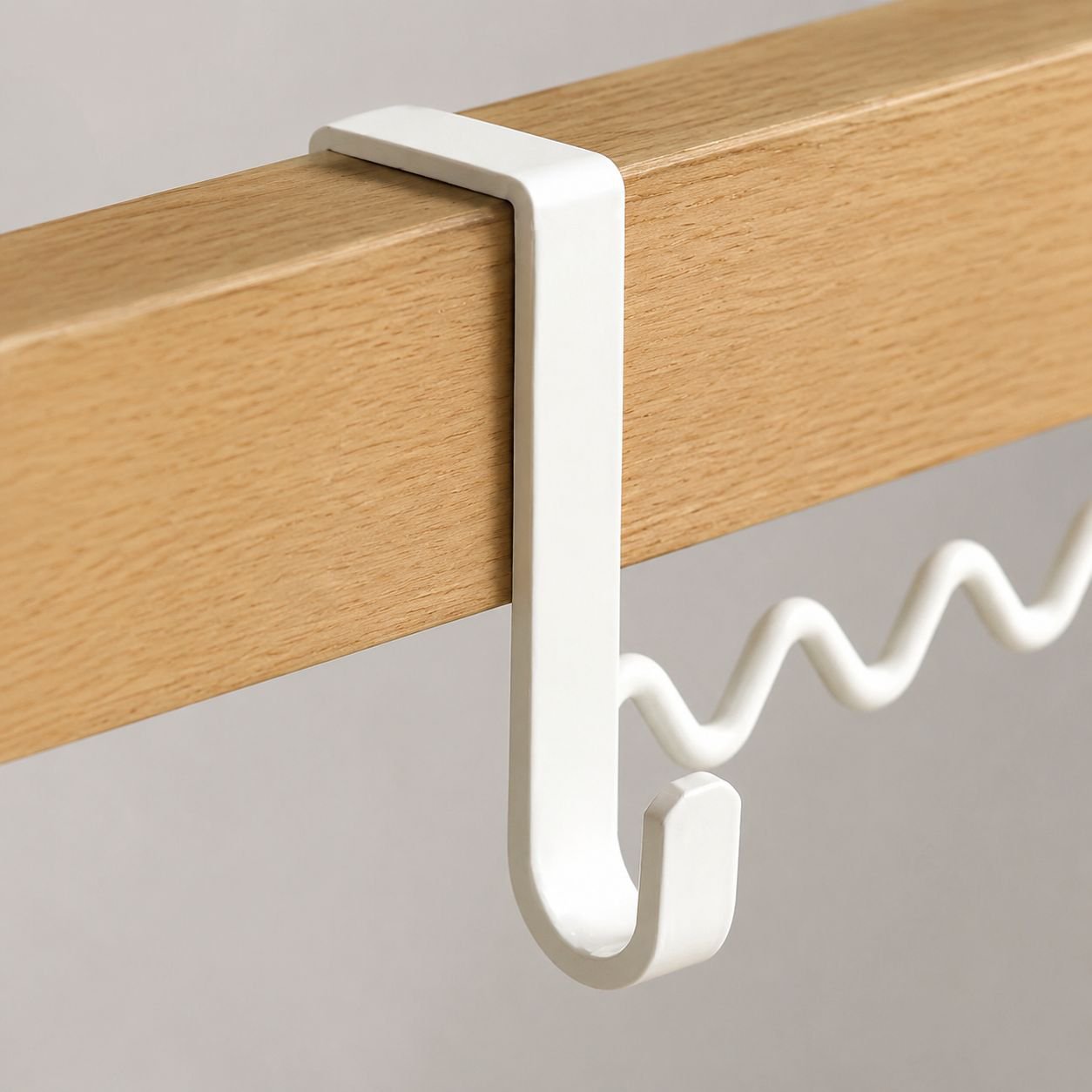 Space-saving dormitory hook for clothes organization