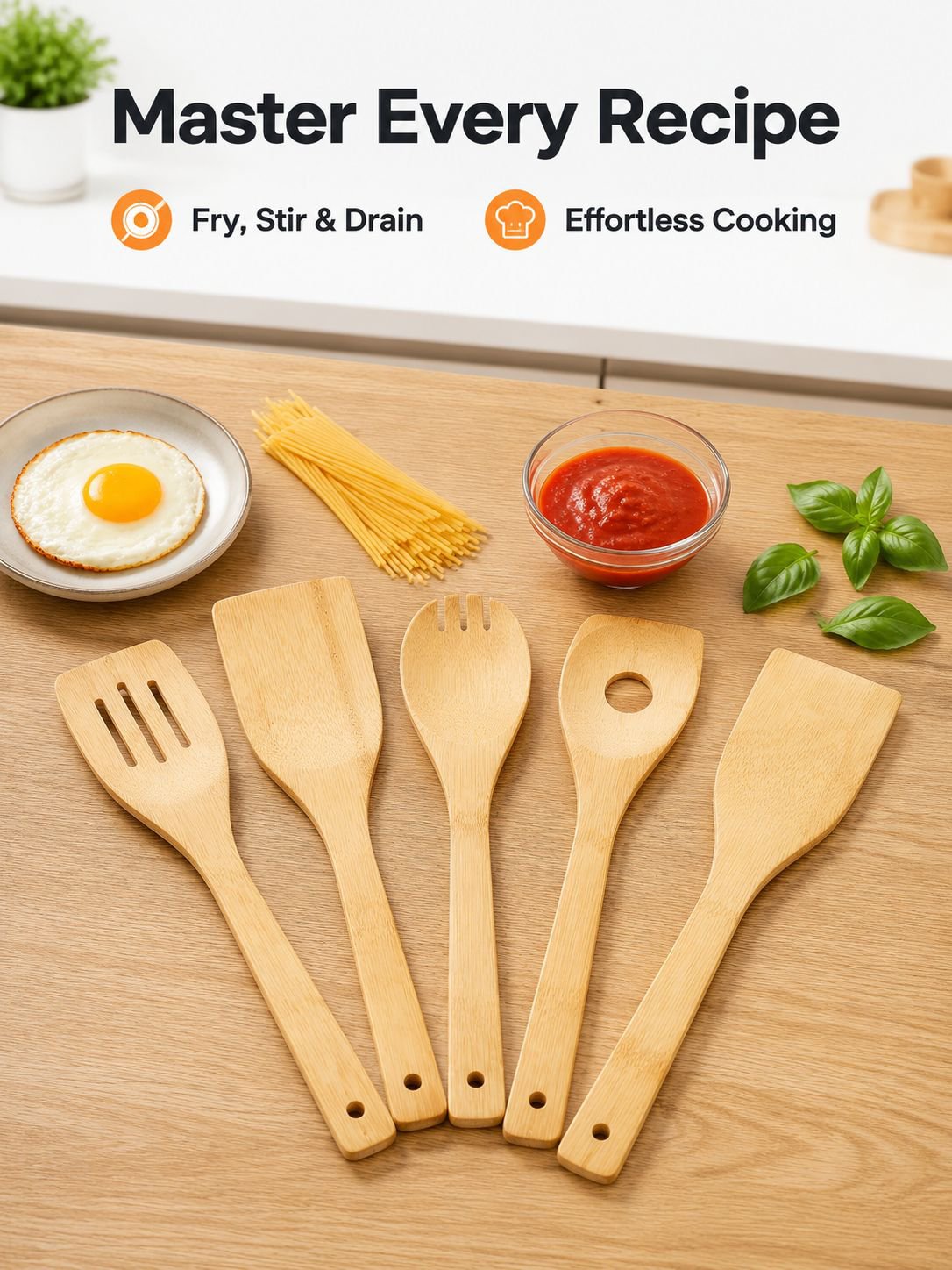 Natural Bamboo Kitchen Spatula