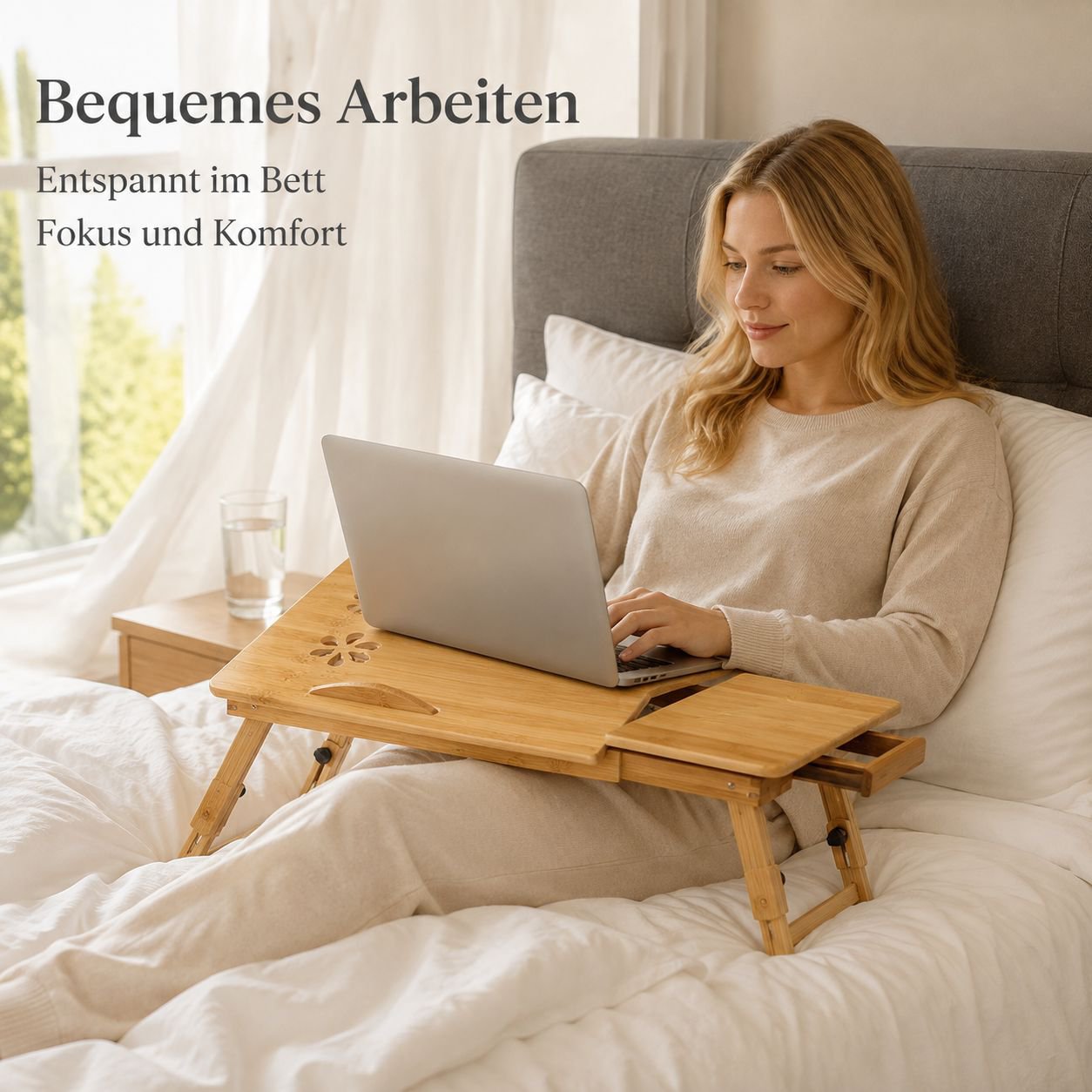 Klappbarer Computertisch/kleiner Schreibtisch fürs Bett