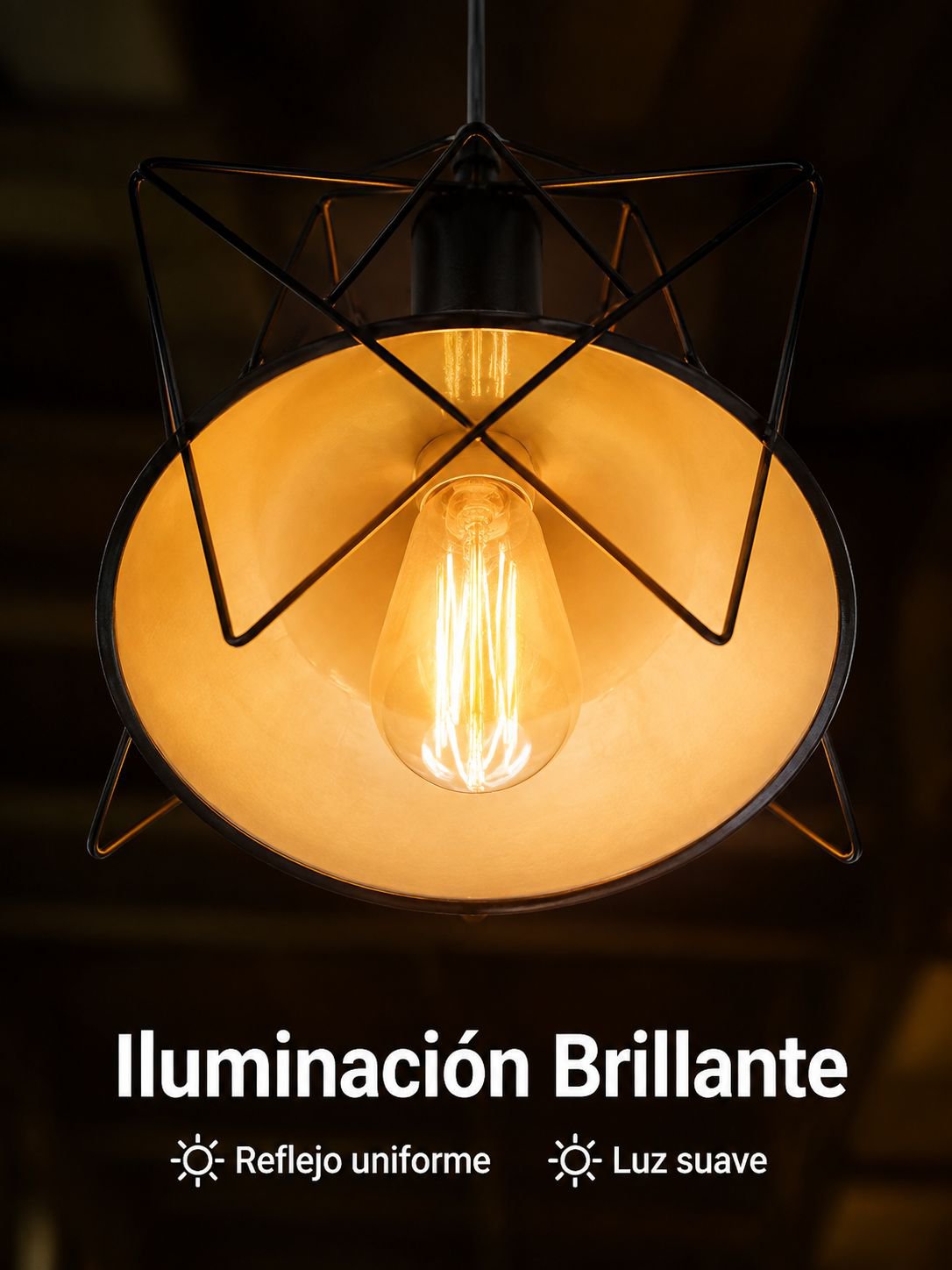 Lámpara Colgante Estilo Industrial Retro de Metal