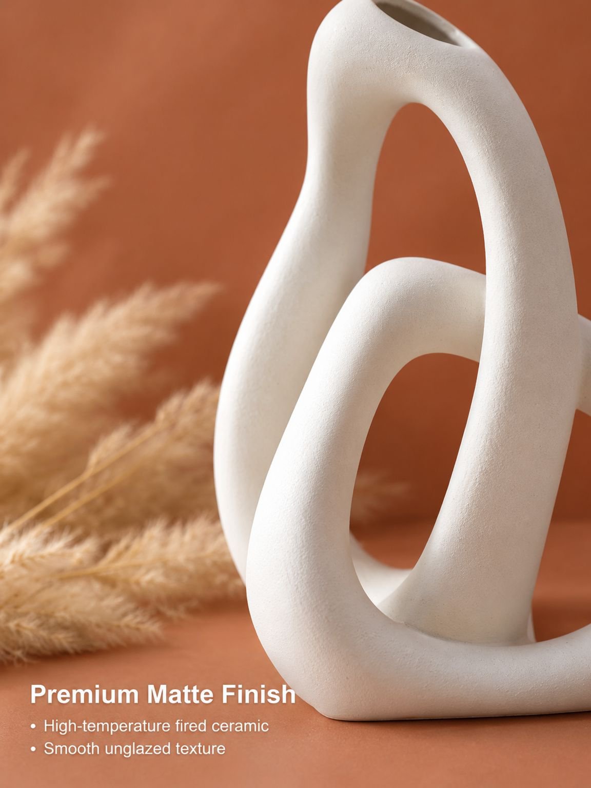 Sculptural crossed vase for home decor