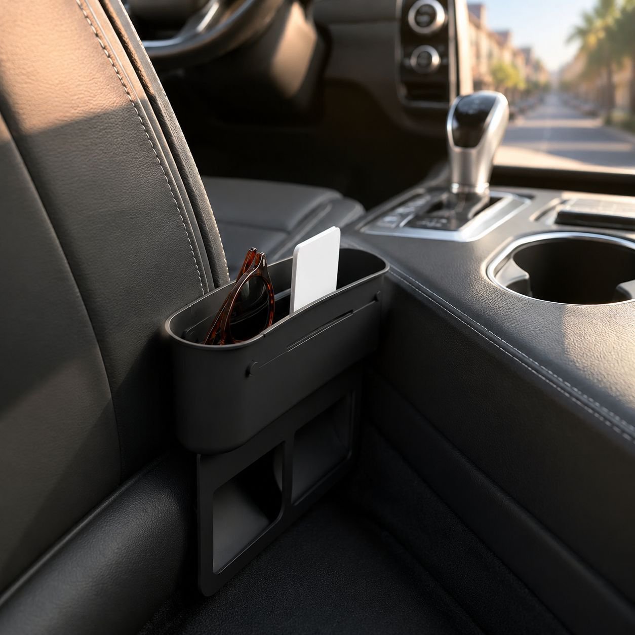 Caja de almacenamiento para ranuras del coche